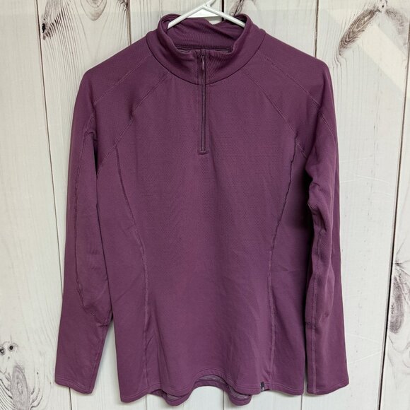 The North Face Women’s FlashDry ¼-Zip Top Large Purple EUC - Picture 1 of 10